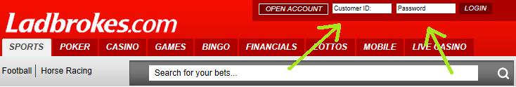 Ladbrokes login screen Betting Promotion Codes help - login screen